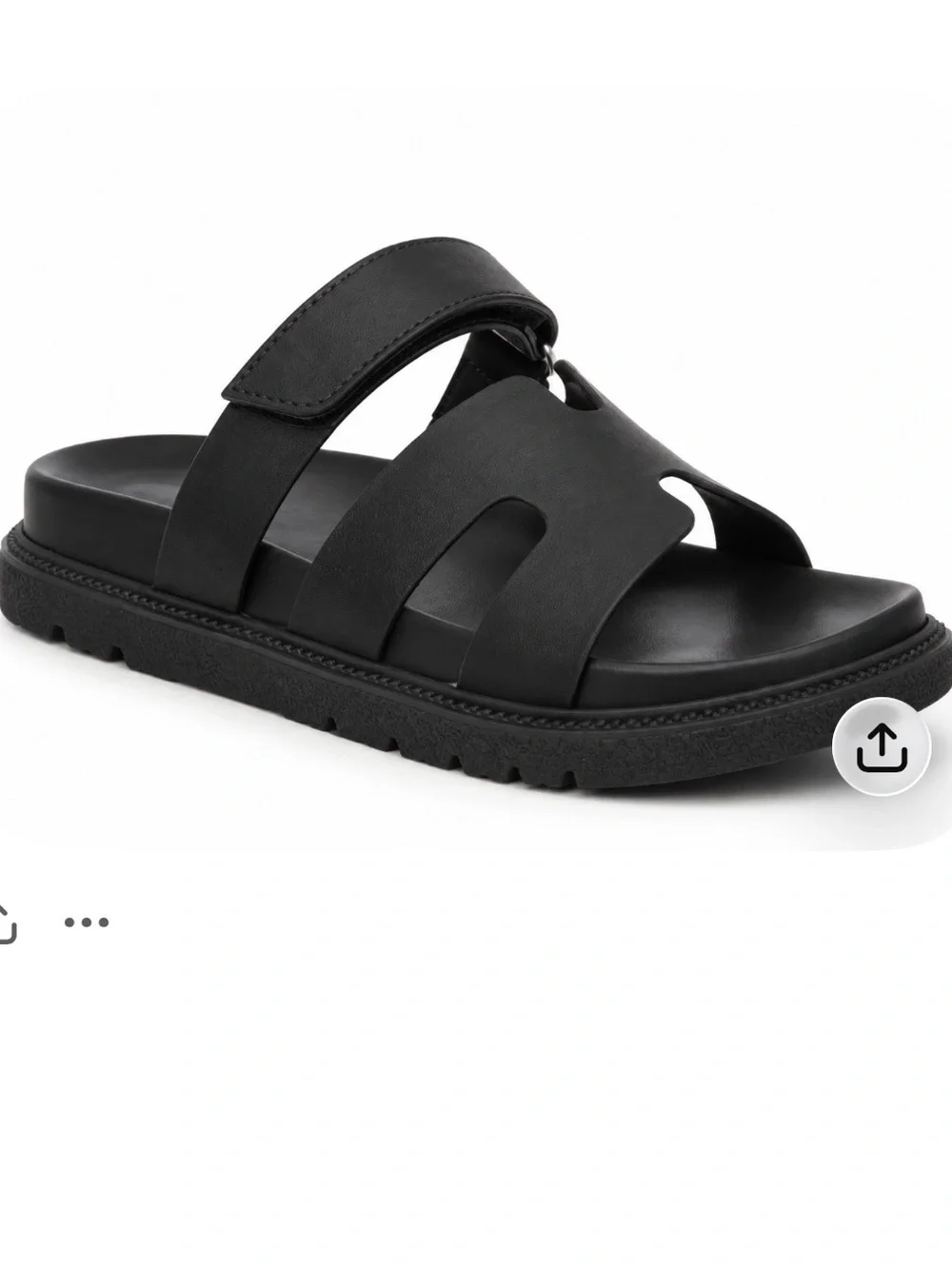 Nicole Miller Black Women’s Slide Sandal with Dual Straps